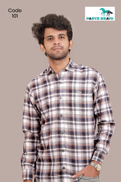 Oxford cotton - Dark blue & white checks