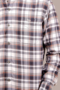 Oxford cotton - Dark blue & white checks