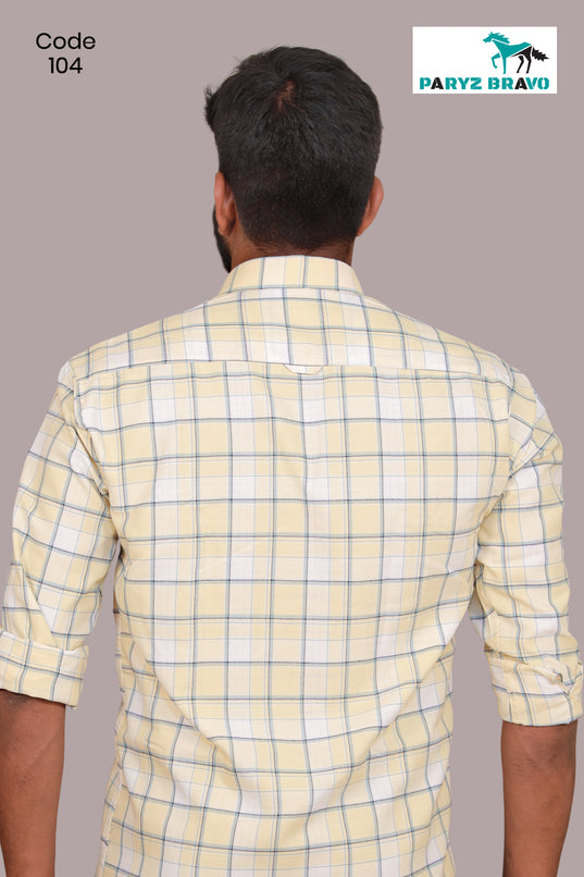 Oxford cotton - Yellow & white checks