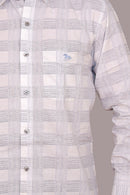 Linen cotton  White checks