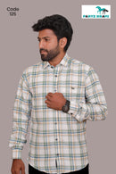 Oxford cotton  White & green checks