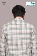 Oxford cotton  White & green checks